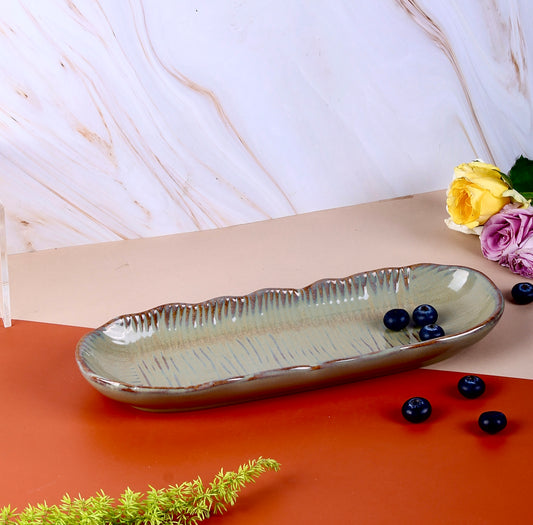 Earthy Ritual Studio Pottery Boat Platter