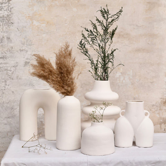 Marhaba Set of 5 White Vases - Elegant Decor for the modern home