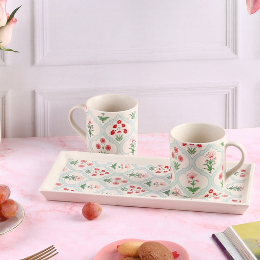 Mughal Lattice Tray and Mugs