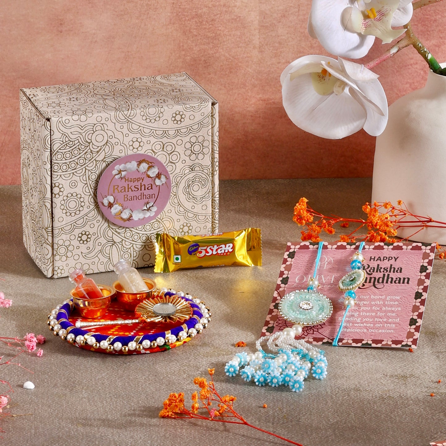 Mini Rakhi Gift Hamper - Sibling Affection for Bhaiya Bhabhi