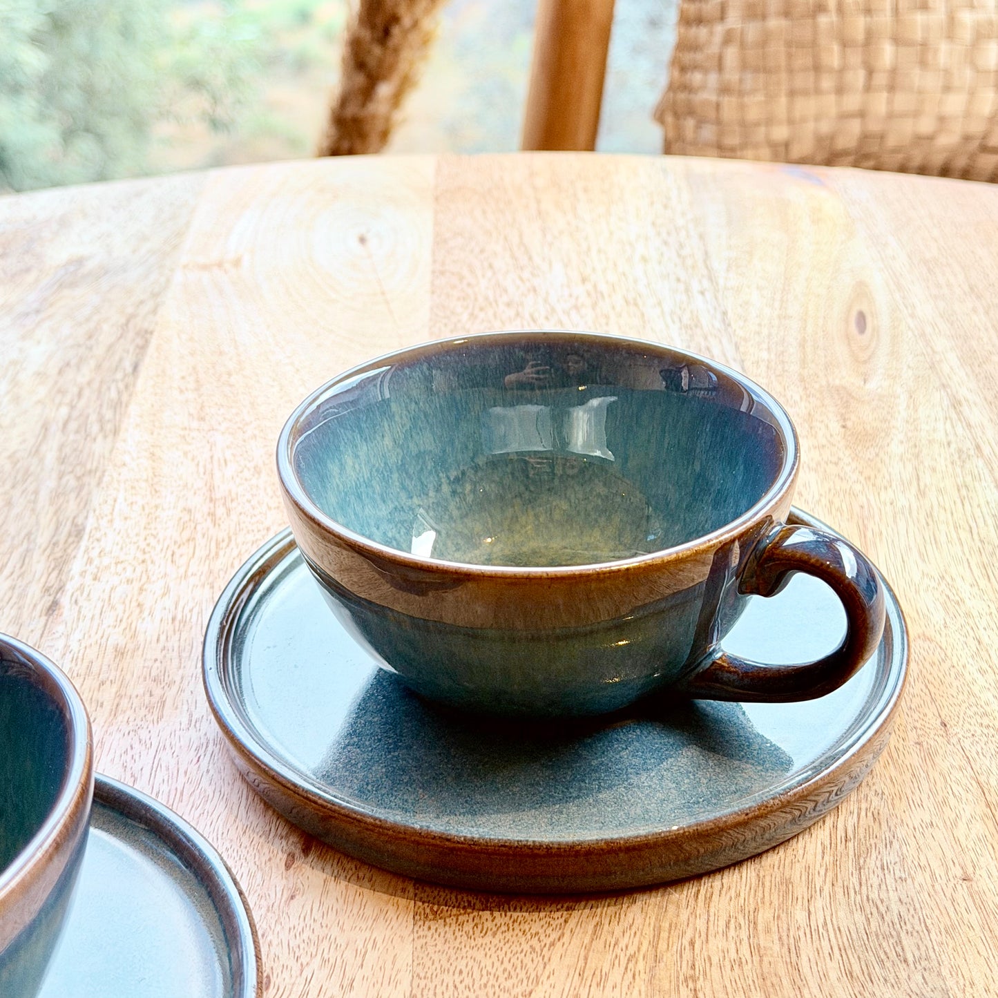 Hazel Wide Cappuccino Cup and Saucer