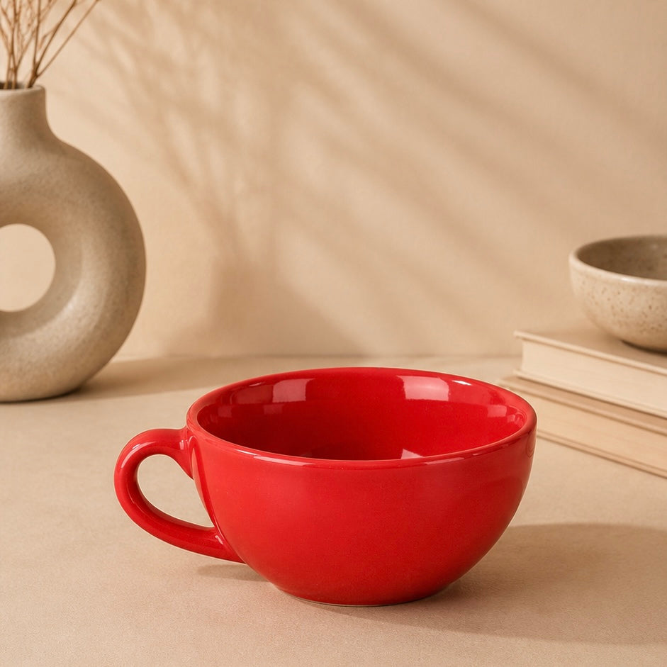 Red Chic Gigi Wide Cappuccino Mug