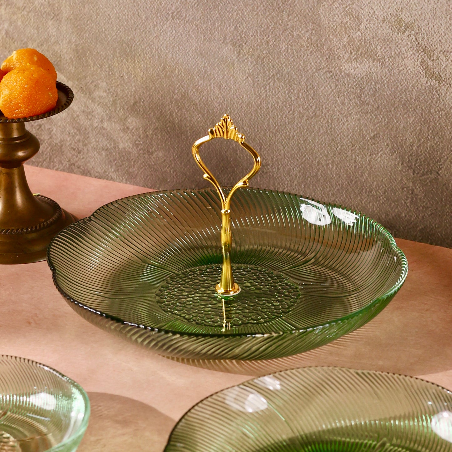 Irina Glass 3 tier Cake or Cupcake Stand or Fruit Platter