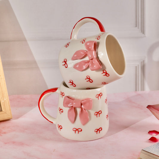 Rosette Bow Mug - Set of 2