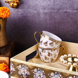 Luxury Victorian Teaset with Gold - Diwali Tray Hamper