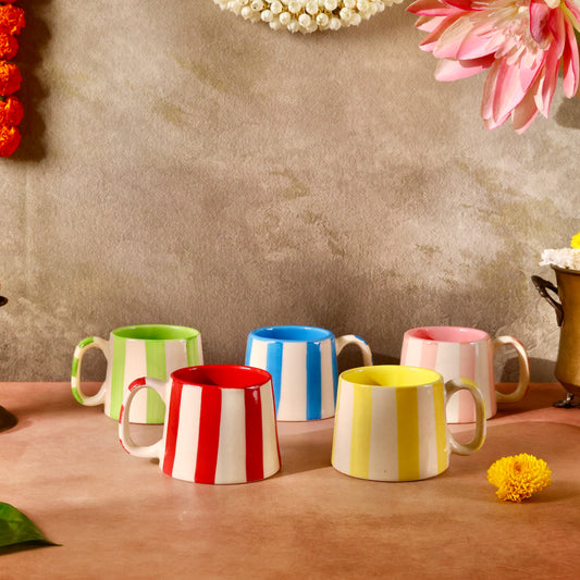 The Zen Stripe Mug Set of 5