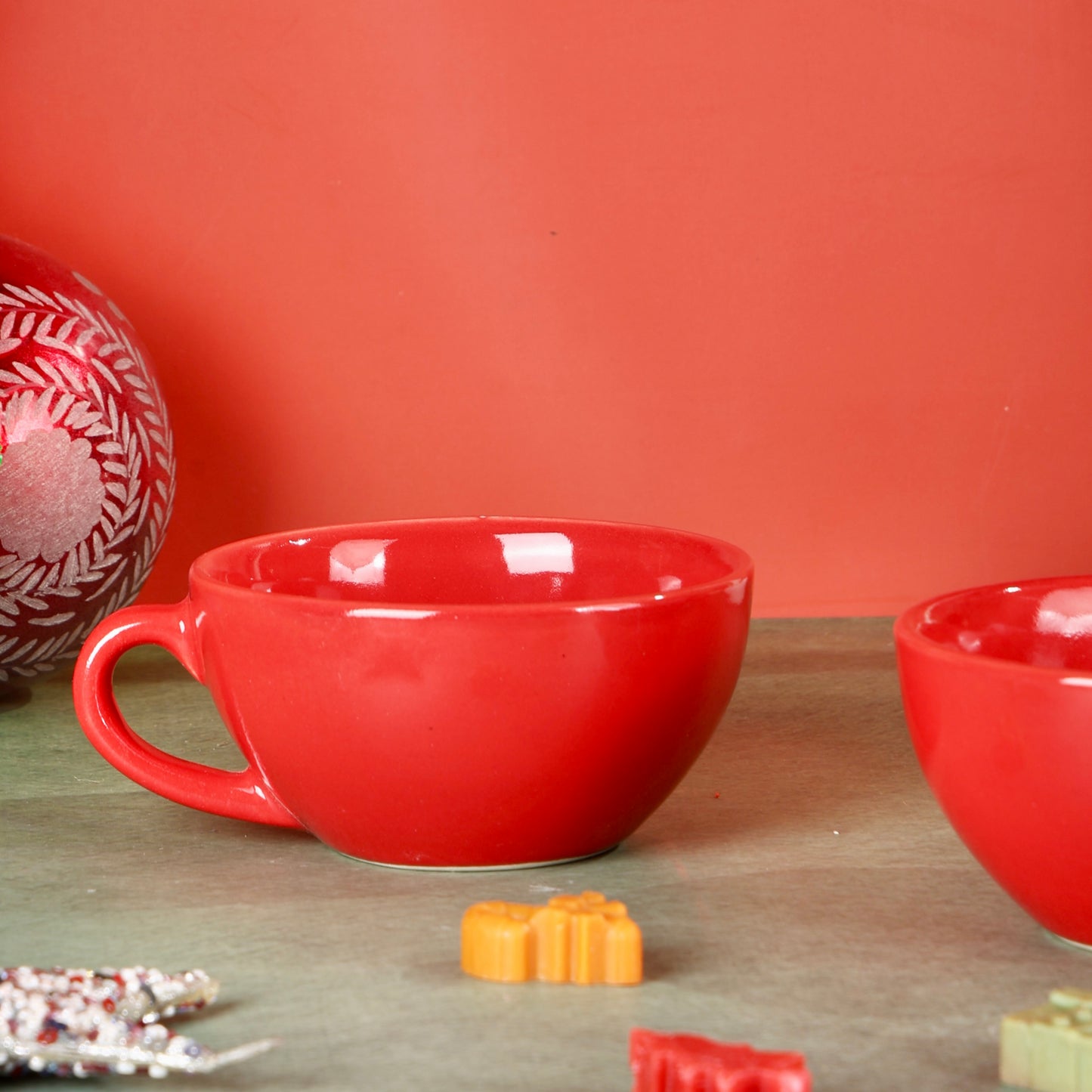 Red Chic Gigi Wide Cappuccino Mug