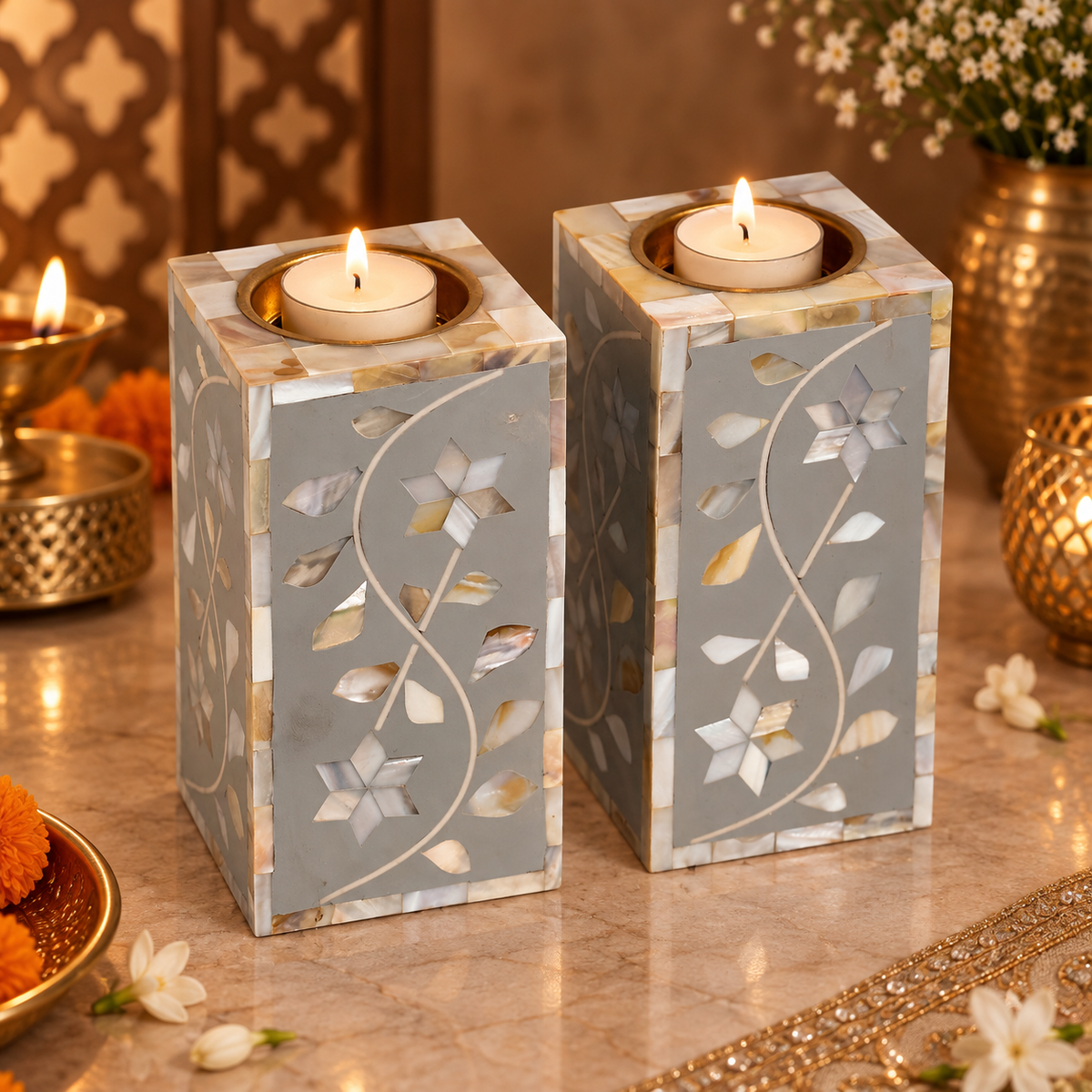 Sitara Aura Candle Stands