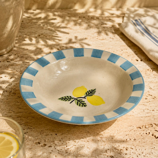 Citrus Stripes Amalfi Pasta Plate - Pack of one