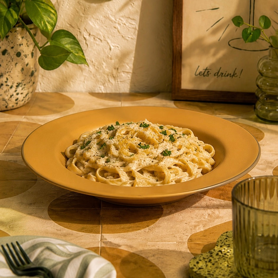 Sunshine Yellow Pasta Plate Large