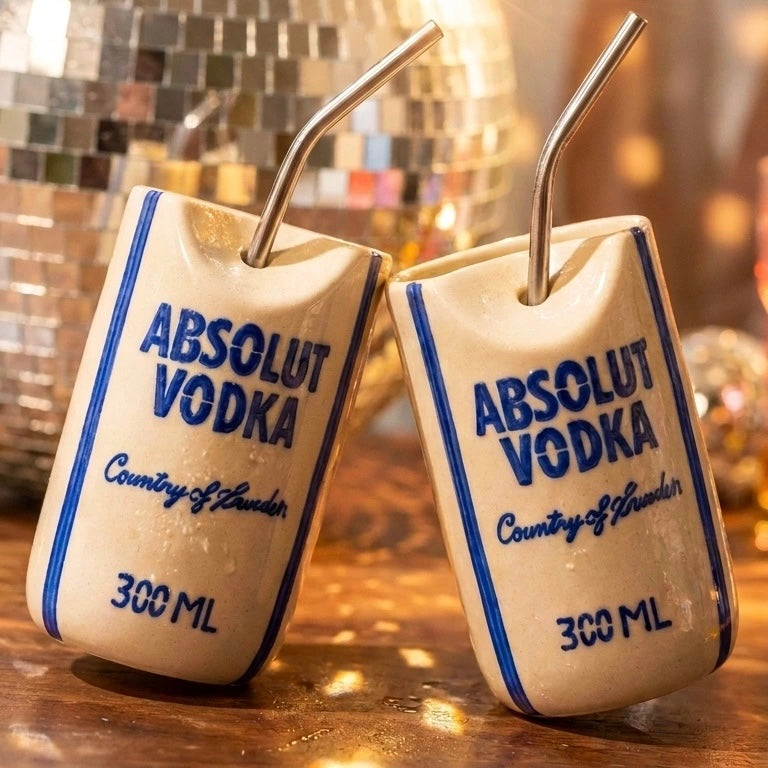 Absolut Vodka Sippers - with stainless steel straws