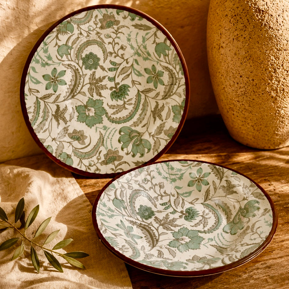 Muted Pastel Phool Bagh Pasta Plate Small - Pack of one