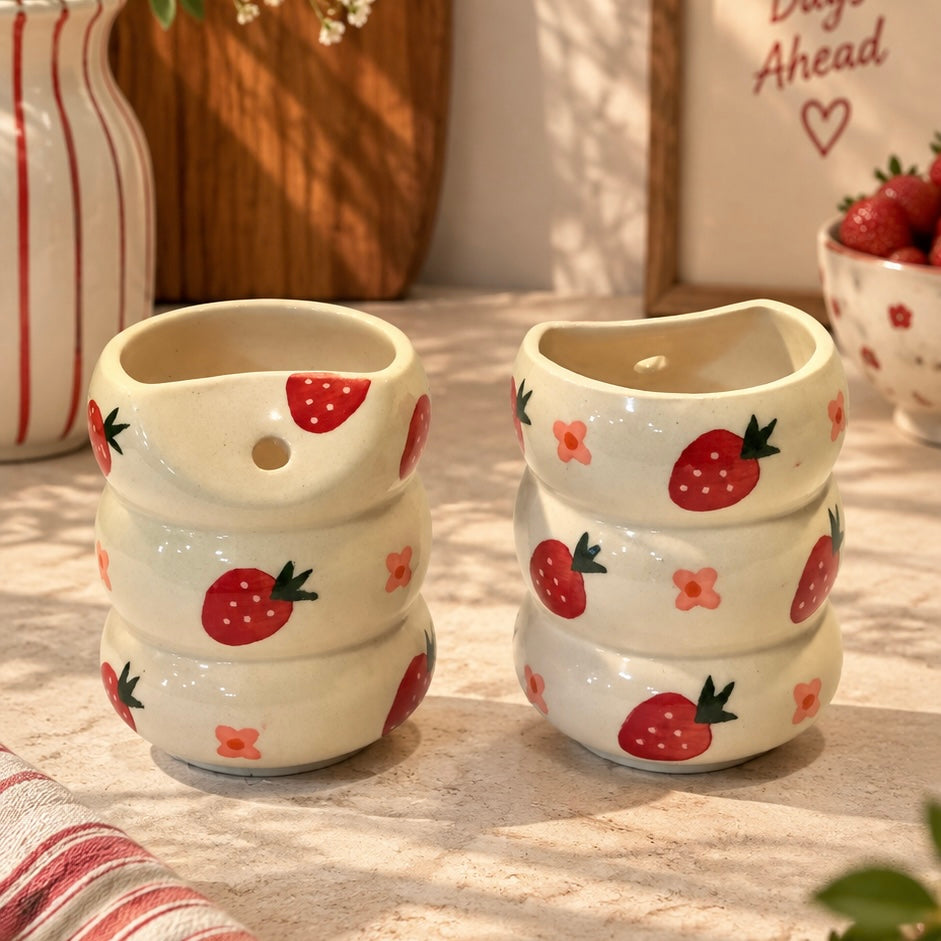 Strawberry Ceramic Sipper
