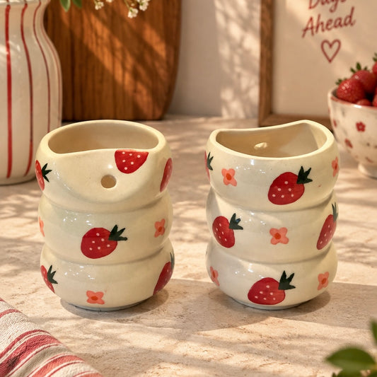Strawberry Ceramic Sipper