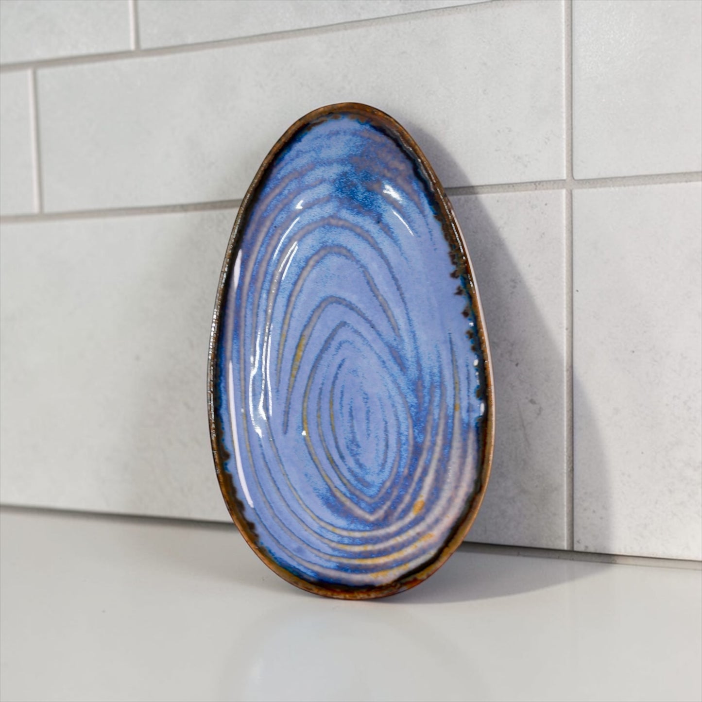 Shell Studio Pottery Small Tapas Plates for Individual Appetizers or Desserts - Pack of two