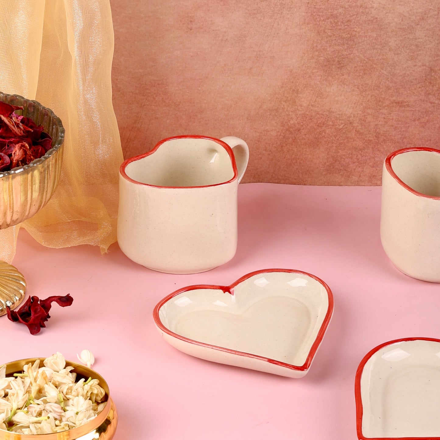 Eternal Heart Duo Cup and Snack Plate