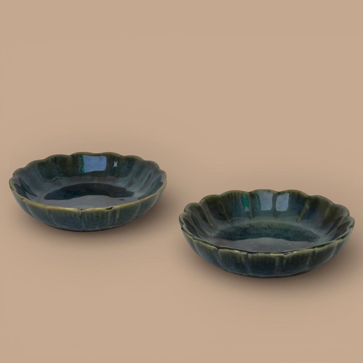 Veda Scalloped Mini Tapas Bowls - Set of 2