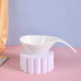 White Spoon Shaped Snack Bowl