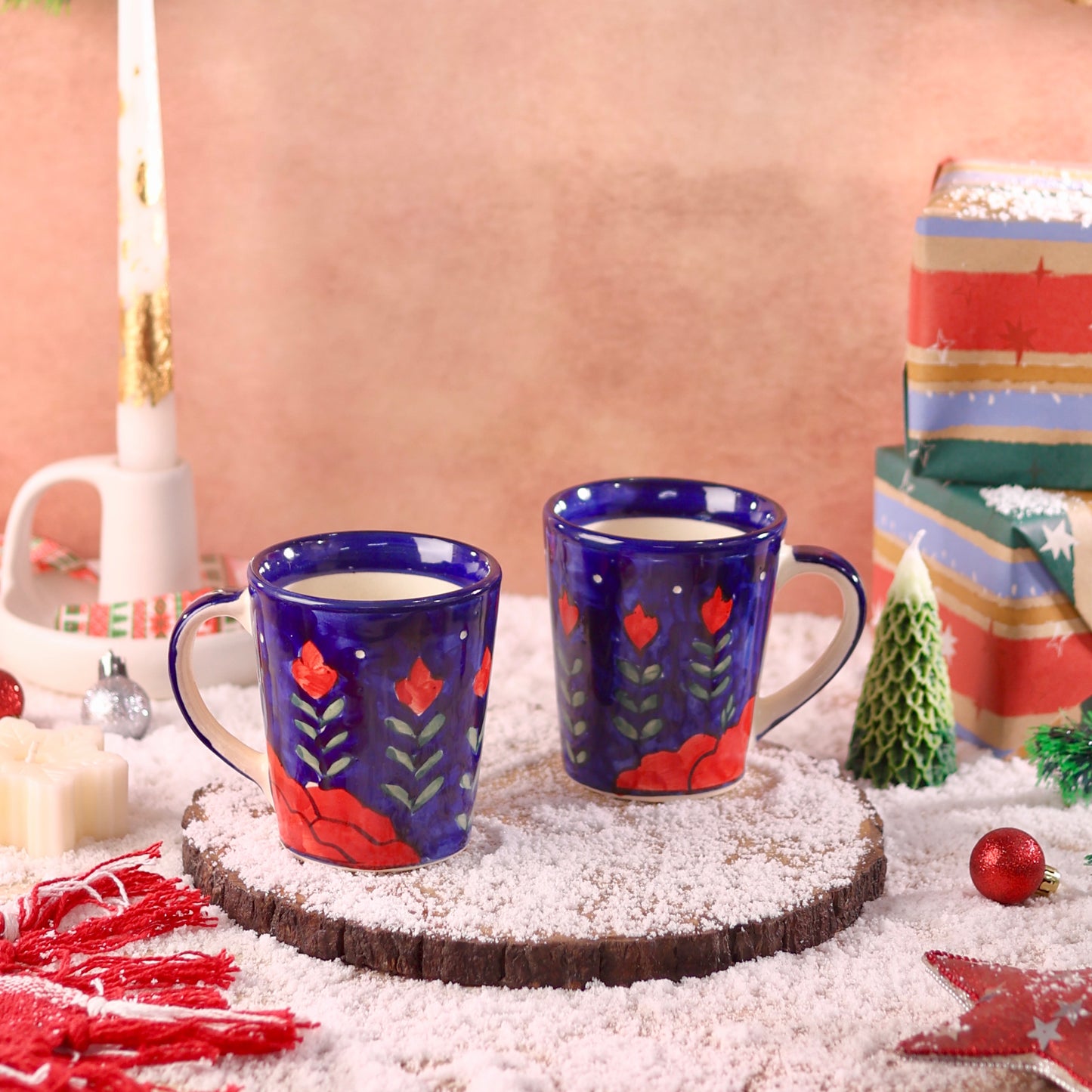 Whimsical Wonderland Handpainted Mugs - Set of 2