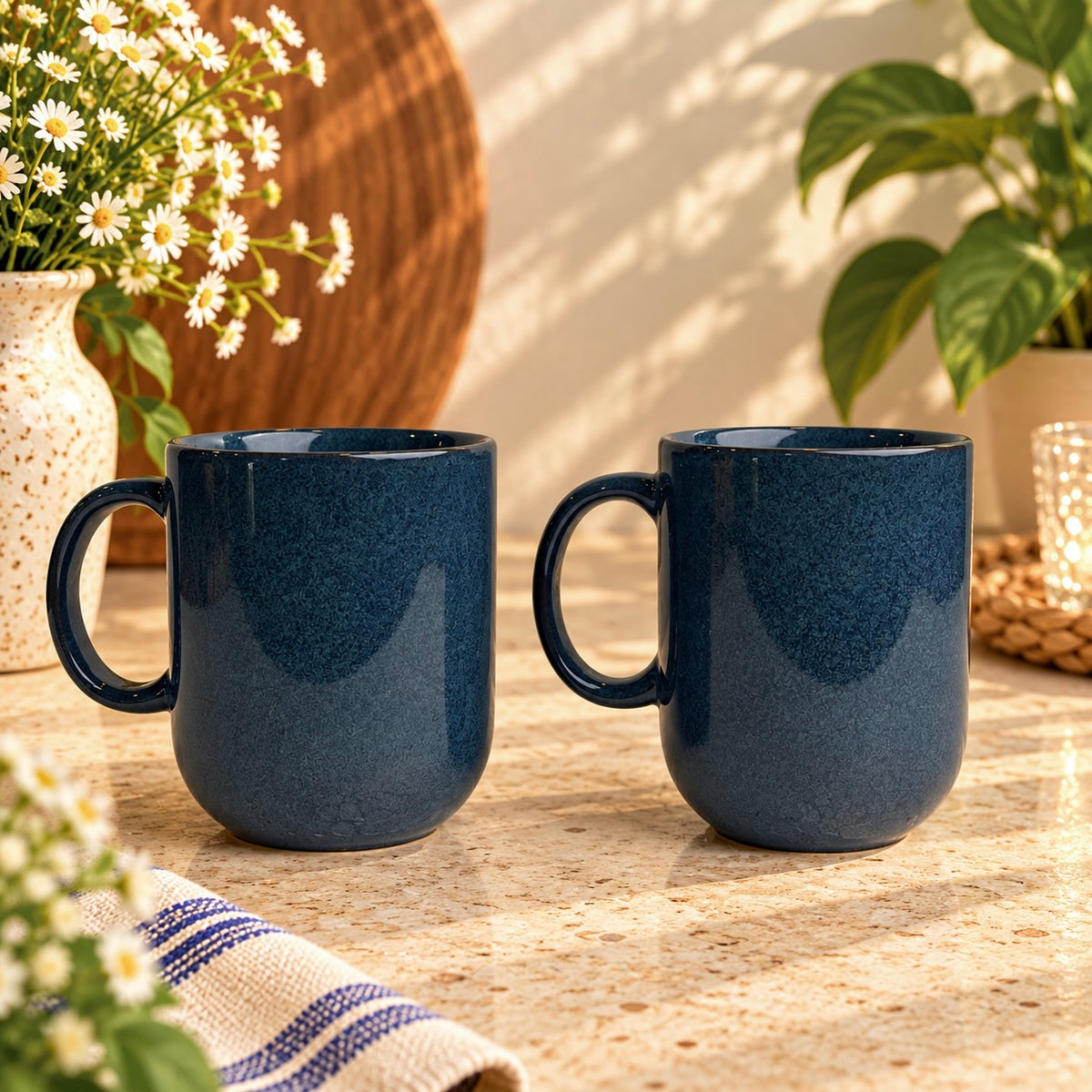 Frosted Porcelain Mugs - Set of 2