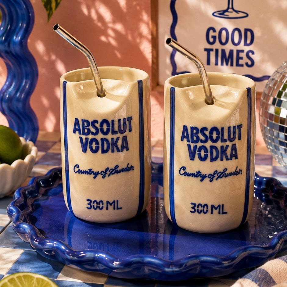 Absolut Vodka Sippers - with stainless steel straws