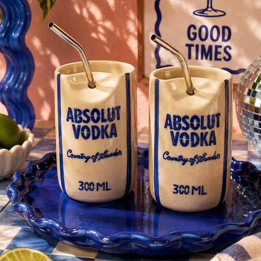 Absolut Vodka Sippers - with stainless steel straws