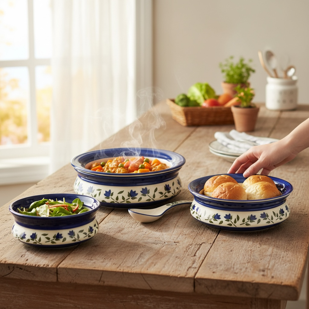 Neelam Bel Handpainted Casserole Set