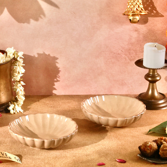 Aranya Scalloped Shallow Bowls