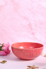 Pink Renee Studio Pottery Serving Bowl Large