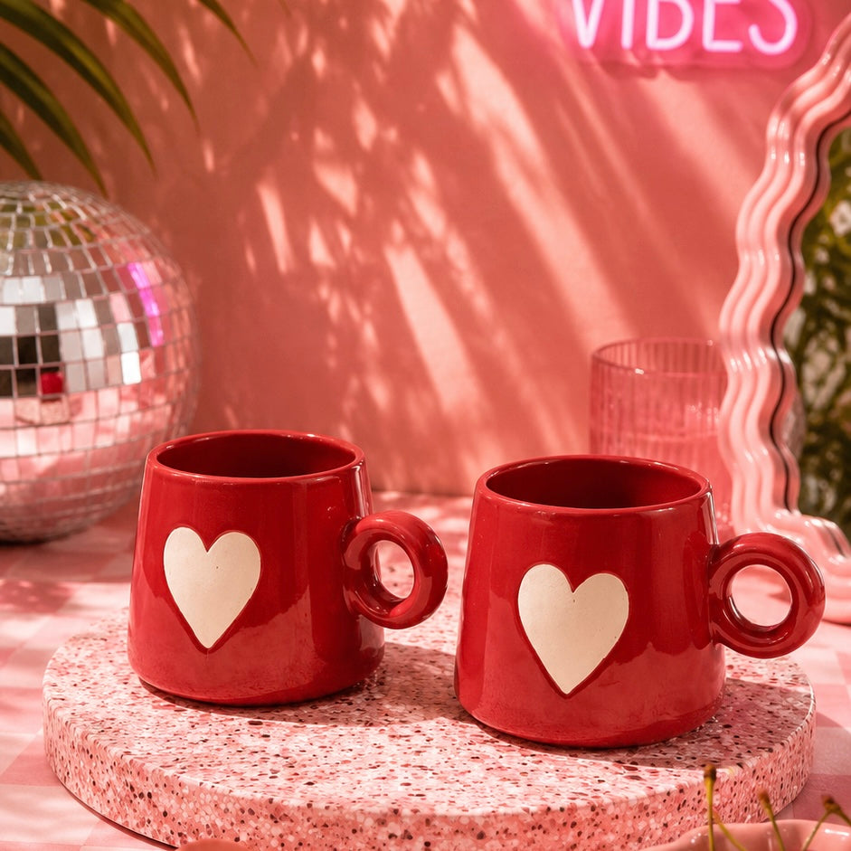 Red Heart is Full Mug - Pack of two