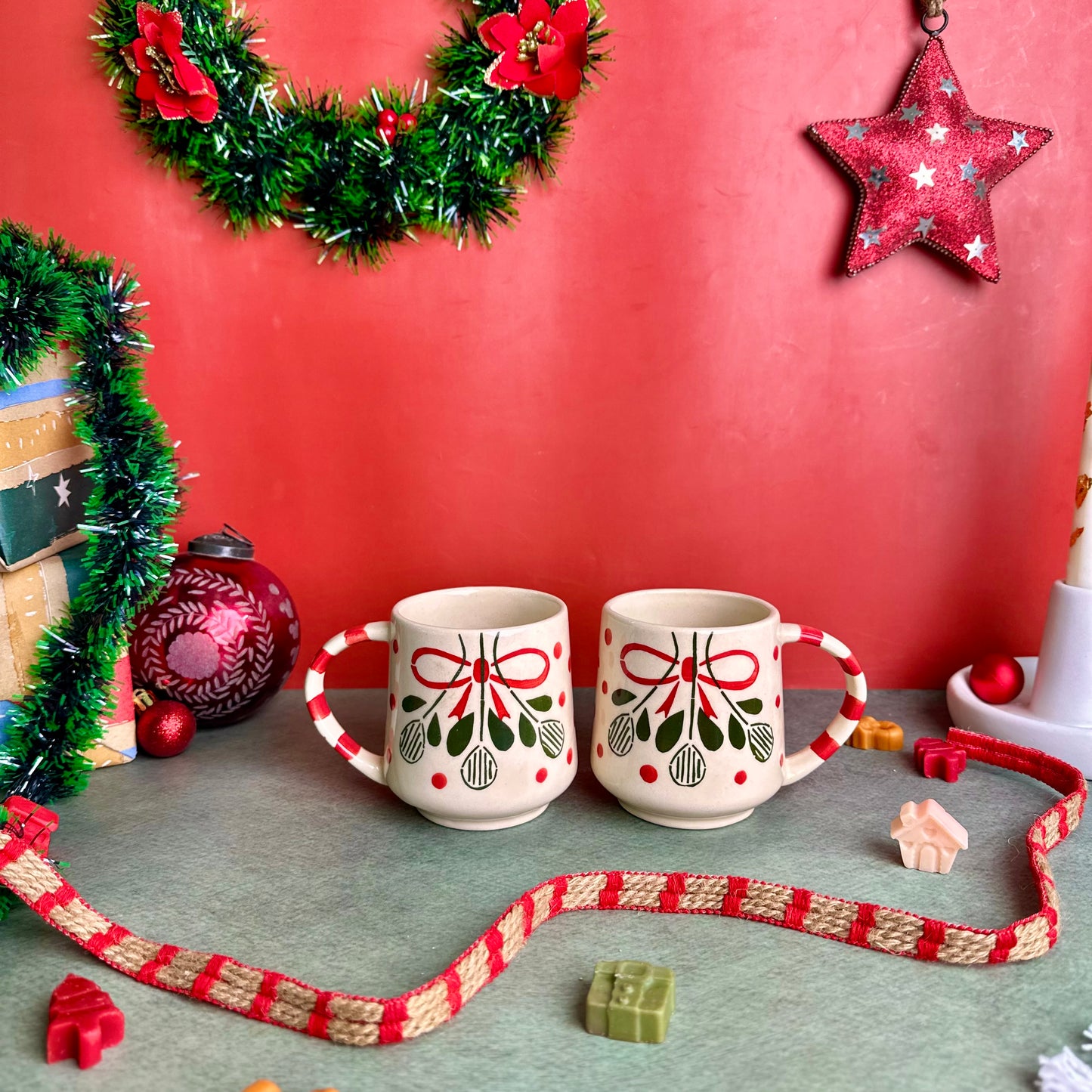 Merry Moments Stoneware Mug - Set of 2