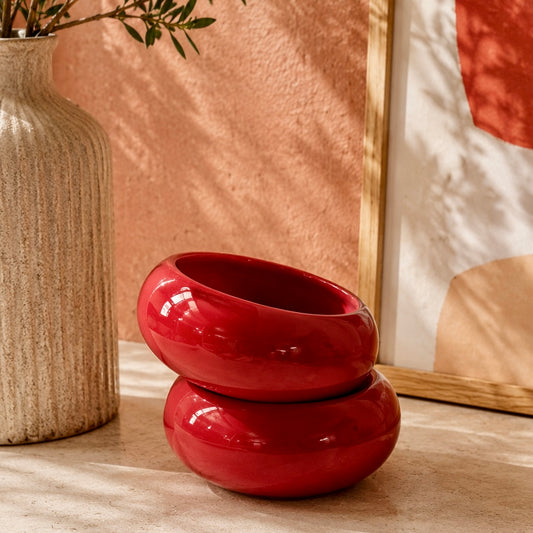 Red Gigi Curvy Snack Bowls - Pack of one