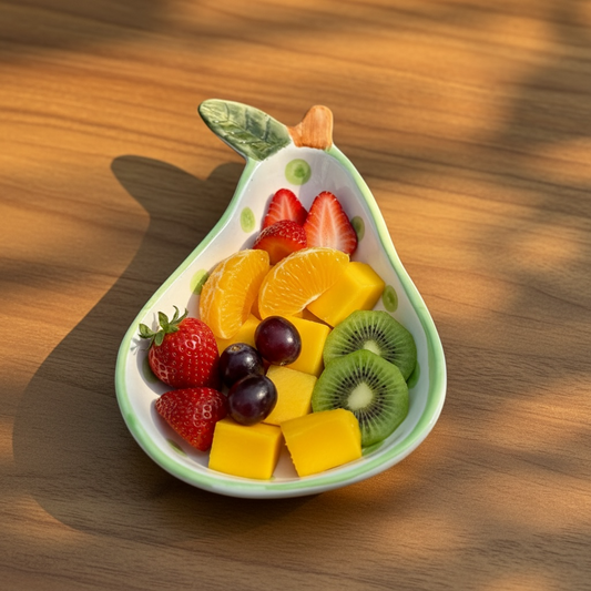 Polka Pear All Purpose Shallow Bowl