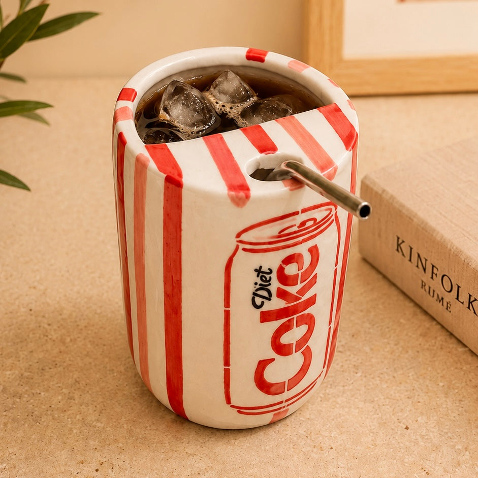 Diet Coke Sipper - with stainless steel straw