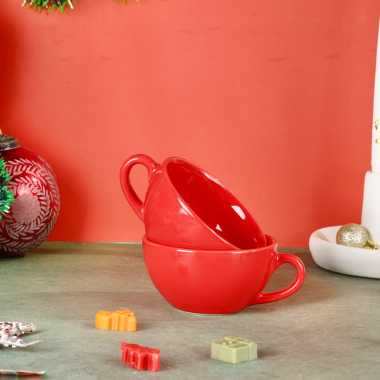 Red Chic Gigi Wide Cappuccino Mug