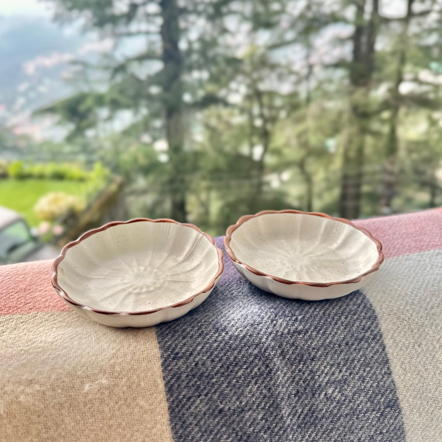 Nira Scalloped Mini Tapas Bowls - Set of 2