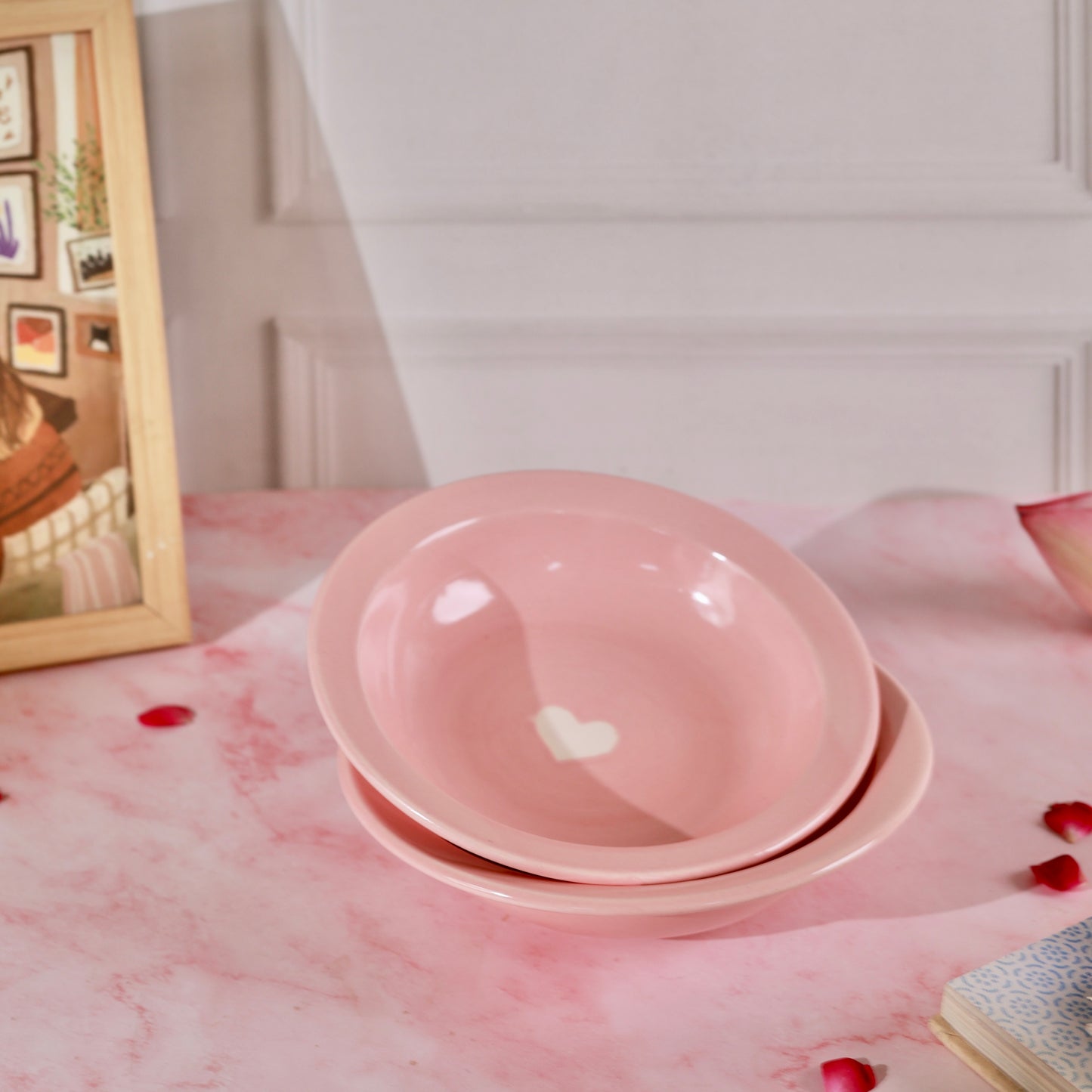 Pink Beating Heart Pasta Plate