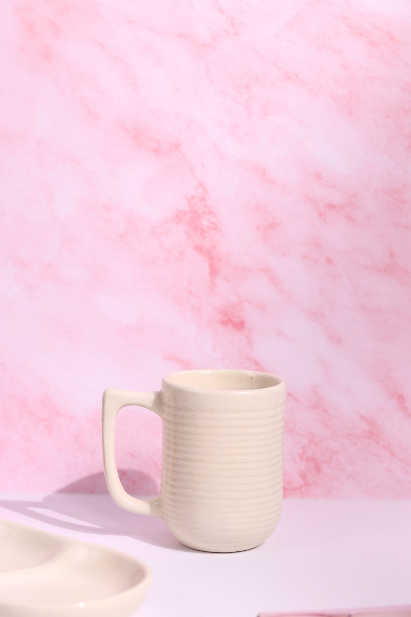 Mug and Cookie Plate - White