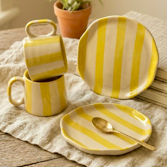 Lemonade Zen Stripes Snack Set - 4 pieces