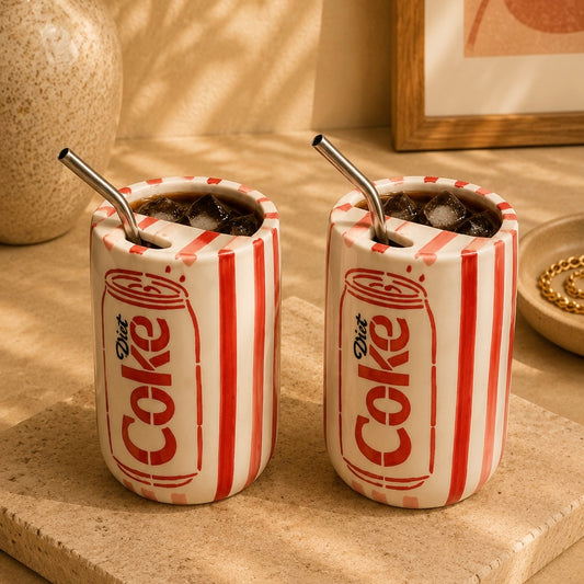 Diet Coke Sipper - with stainless steel straw