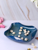 Blue Studio Pottery Curvy Serving Bowl