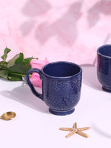 Blue Embossed Monsoon Mug