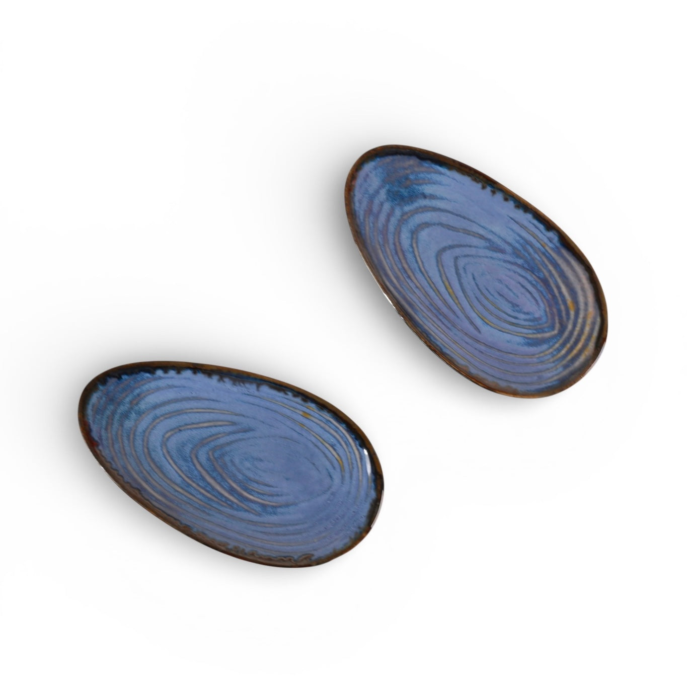 Shell Studio Pottery Small Tapas Plates for Individual Appetizers or Desserts - Pack of two