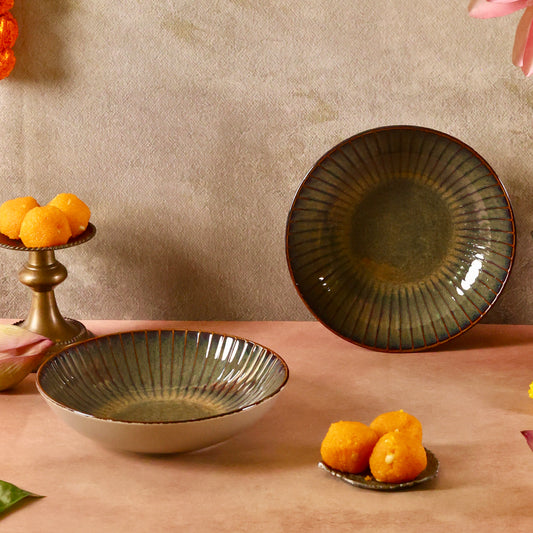 Kira Fluted Shallow Bowl