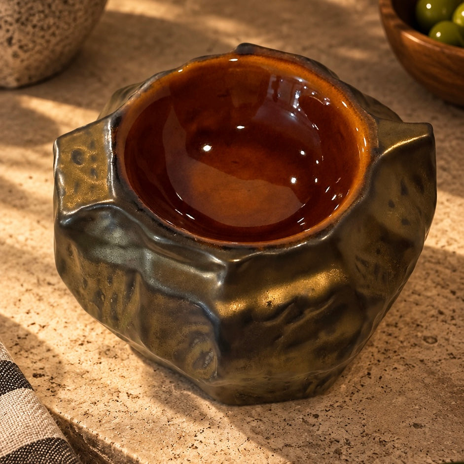 Bronze Contemporary Crater Presentation Bowl