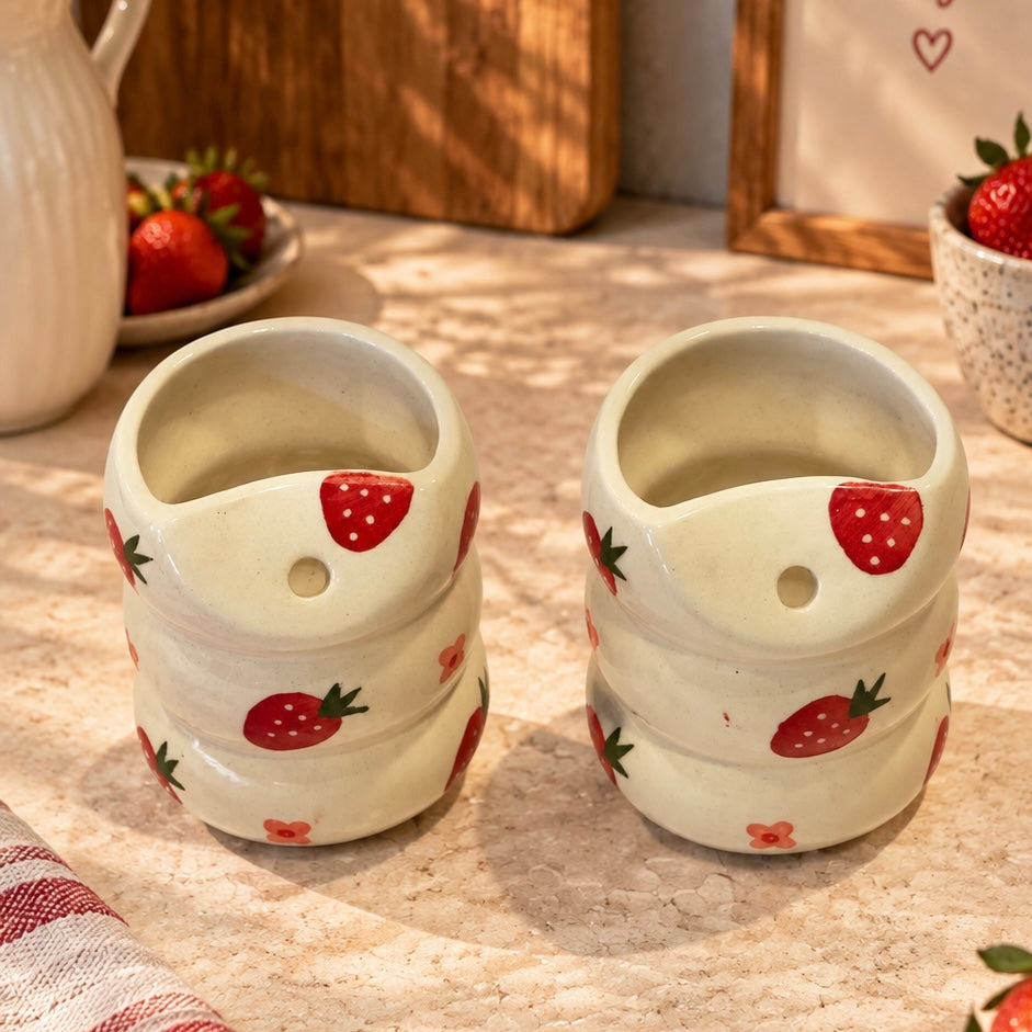 Strawberry Ceramic Sipper