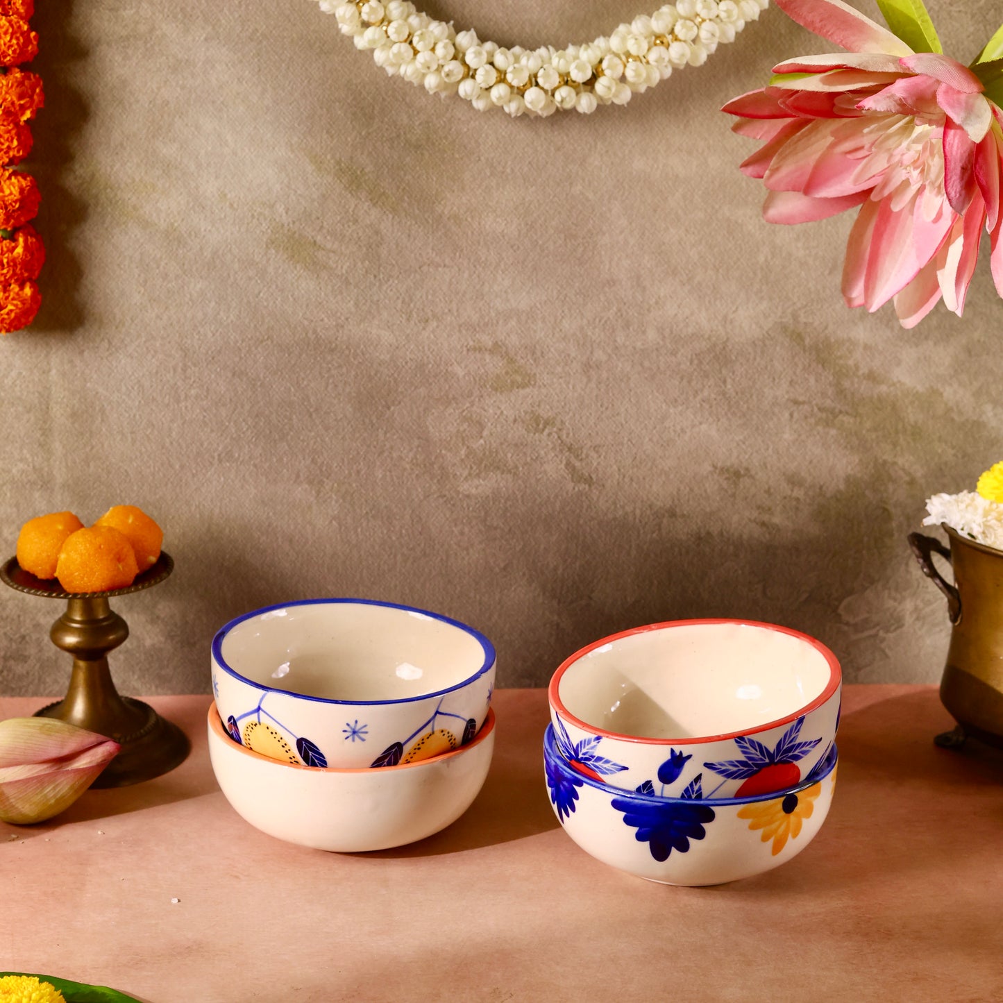 Fruity and Floral All Purpose Bowl Set of 4