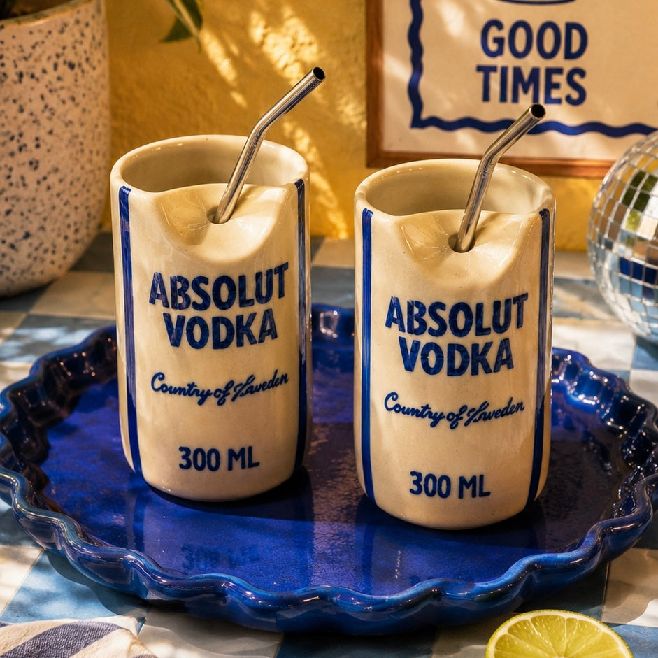 Absolut Vodka Sippers - with stainless steel straws