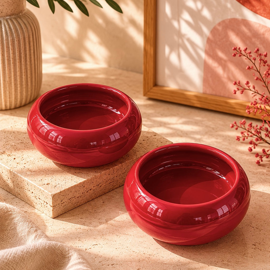 Red Gigi Curvy Snack Bowls - Pack of one