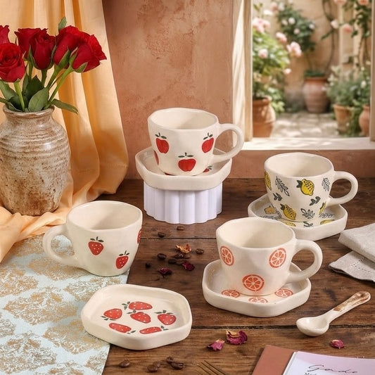 Fruity Flavours Cup and Snack Plate Sets